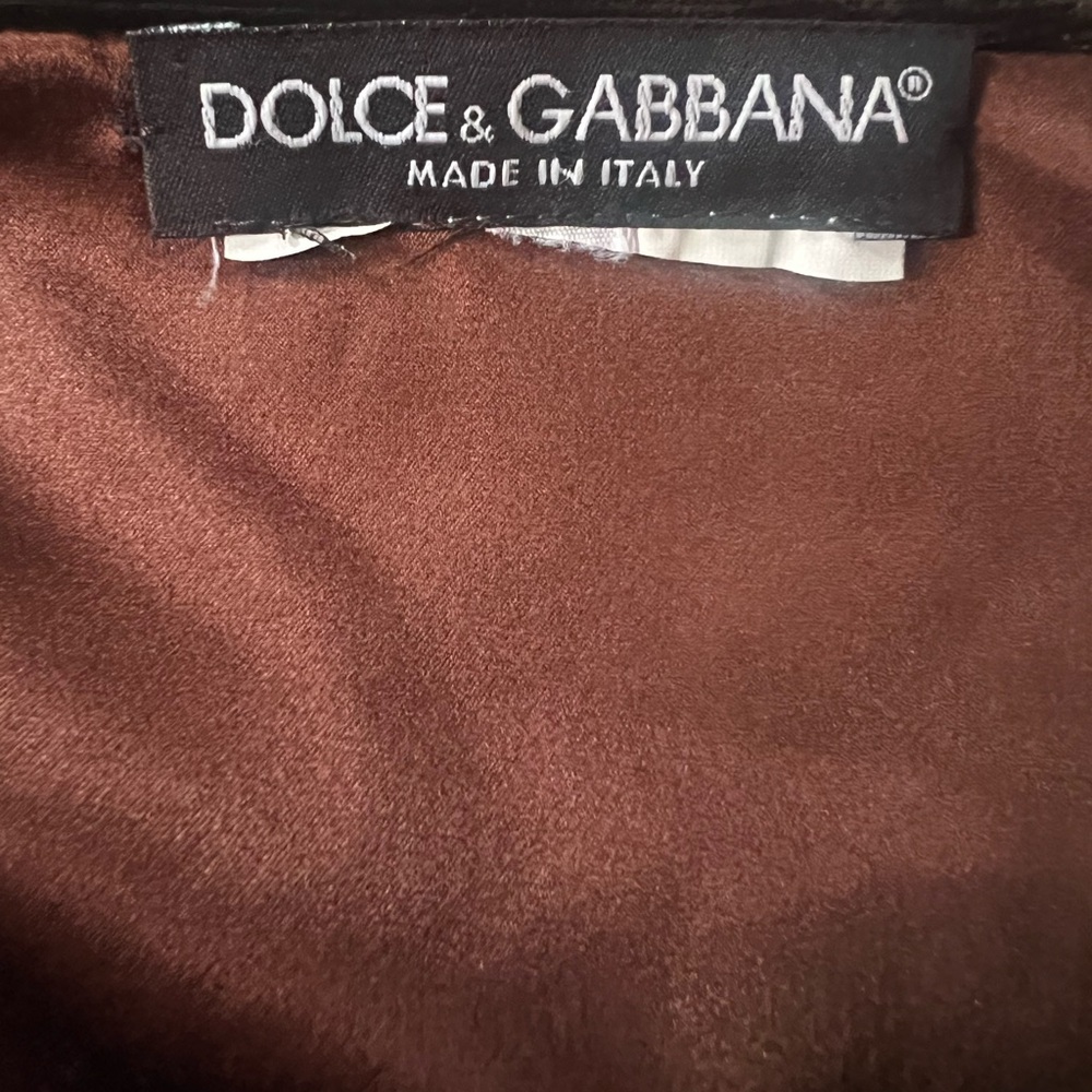 Dolce & Gabbana Leopard Velvet Blazer & Silk-Lined Skirt with Velvet Panel—2000s - Picture 13 of 16